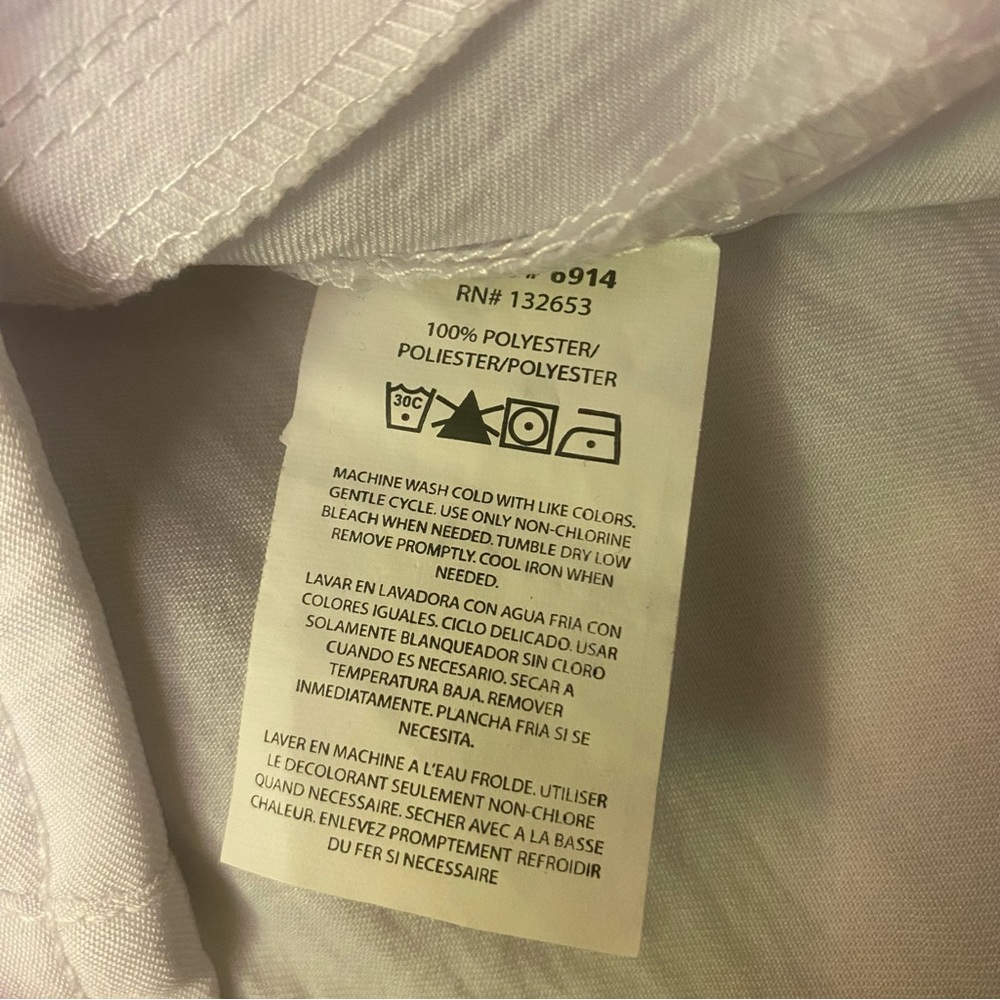 Four-Stretch White Scrub Top GUC M - Picture 7 of 7